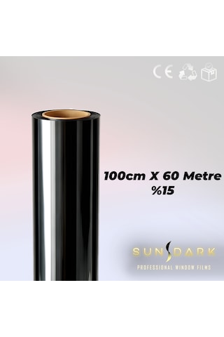 100cm X 60 Metre %15 Siyah Cam Filmi Nano Teknoloji Katman