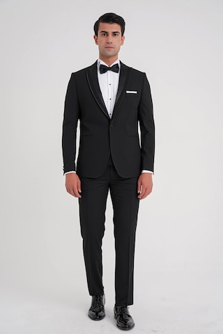 Efor Black 084 Takım Slim Siyah Siyah