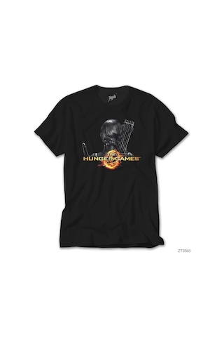 The Hunger Games Mockingjay Siyah Tişört Siyah