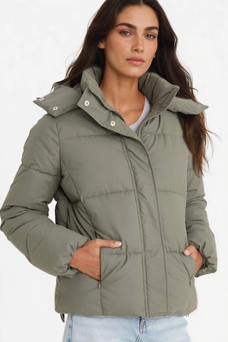 Defacto Regular Fit Kapüşonlu Fermuarlı Şişme Mont F2143ax25wnkh6 Haki-kh6