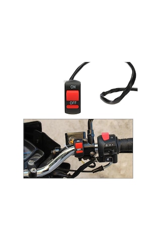 Knmaster Motosiklet Sis Farı Aç Kapa Düğmesi / Butonu / Kırmızı