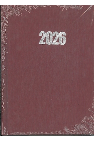 Özkan 2026 Ajanda 14x20 Cilt Bezli Bordo Hafta Sonları Birleşik Bordo