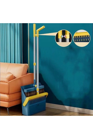 Sones Çift Taraflı Diş Kazıma Süpürge Ve Faraş Seti, Stil: Manyetik Mavi