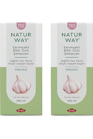 Otacı Naturway Sarımsaklı Bitki Özlü Şampuan 2 x 500 ML
