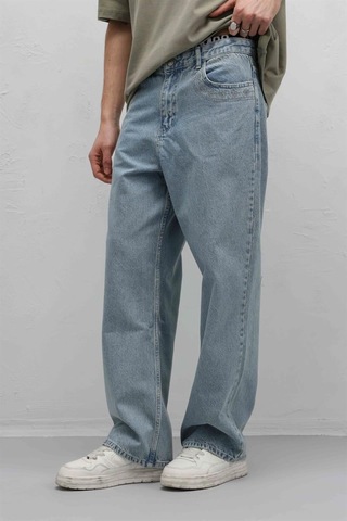 Vamos Relaxed Fıt Jean V100-08 Açık Mavi Melanj
