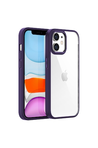 Buff Apple Uyumlu iPhone 11 New Air Bumper Kılıf Mor