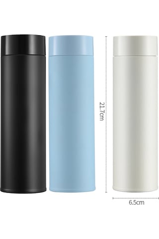 500ml 316 Paslanmaz Çelik Termos Kupası Şık Kupa Siyah