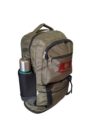 Worldcamp Körüklü Dağcı Sırt Çantası 50 Litre Kapasiteli Kamp Çantası Haki
