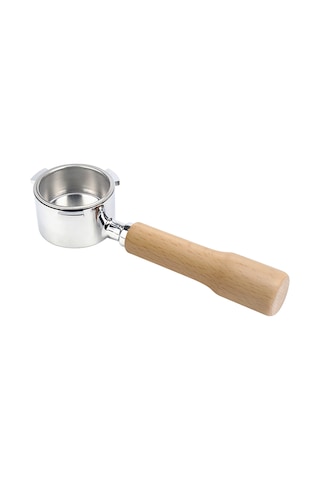 Tenfowee 51mm Üç Kulaklı Zink Alaşımlı Kahve Portafilteri, Ahsap Kollü, Filtre Sepeti İçeren Profesyonel Kahve Ekstraksiyonu Aleti Diğer