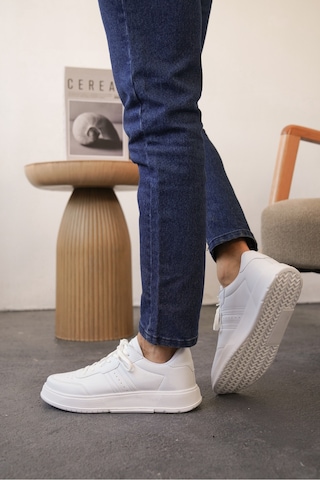 Daxors D0163 Günlük Ortopedik Erkek Sneaker Spor Ayakkabı Beyaz