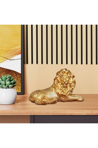 Dolıty Aslan Heykel Masa Centerpiece Modern Heykeli Yatak Yatmak