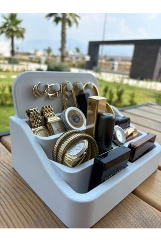 Takı, Saat Ve Kozmetik Organizeri - Şık Ve Modern Tasarım, Mükemmel Fonksiyonellik Beyaz 100