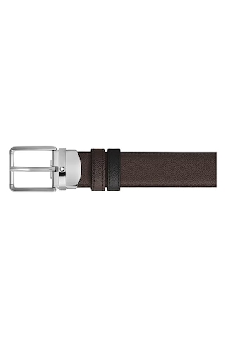Montblanc Everyday Sartorial Deri 30 Mm Çift Taraflı Kemer 222359 Kahverengi