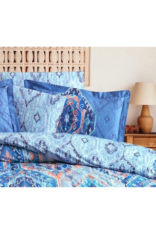 Herıtage Çift Kişilik Nevresim Takımı Kaftan Mavi