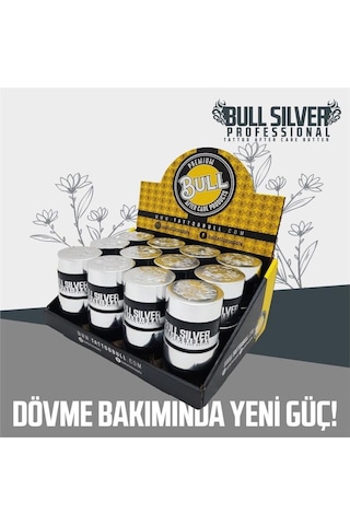 Tattoobull Silver Professional Tattoo After Care Butter 24'lü - Tattoobull Bakım Kremi