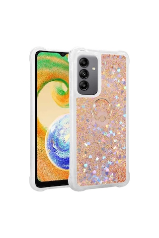 Zore Samsung Galaxy Uyumlu A04s Kılıf Omsy Milce Kapak - Gold