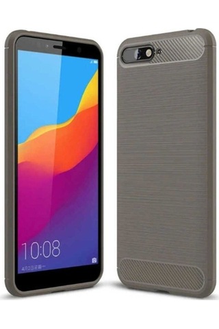 Huawei Y6 2018 Kılıf Zore Room Silikon Kapak Gri