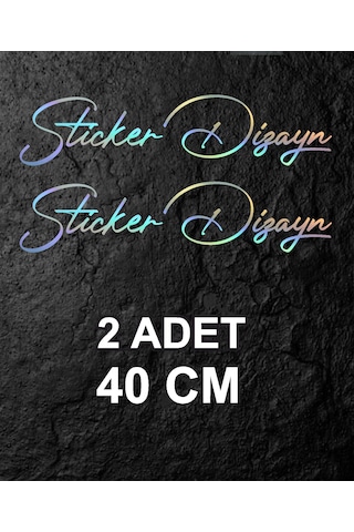 Kişiye Özel Yazı Sticker, Ad Soyad Sticker, İsim Soyisim Sticker, Araba Oto Motosiklet Sticker 02513 40 Cm