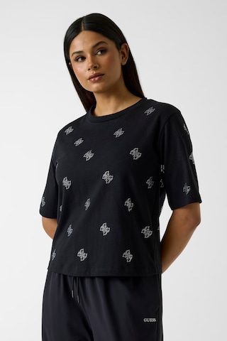 Guess Silvy Aktif Boxy Fit Kadın T-shirt V6gı18k2985 Siyah