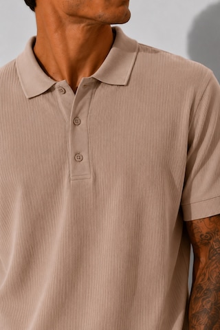 Ribana Erkek Kısa Kollu Fitilli Yarım Düğme Kapama Polo Yaka T-shirt 26001 A.kahve