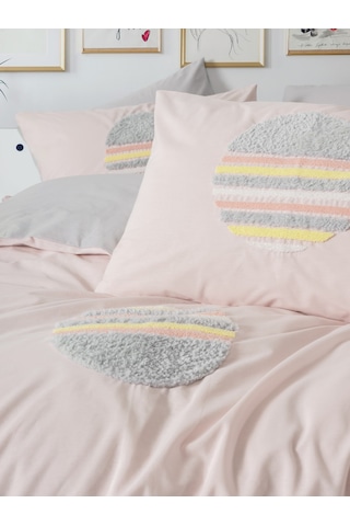 Cotton Box Puff Nakışlı Çift Kişilik Nevresim Takımı Tuft Gri Gri