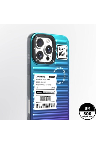 Apple iPhone 16 Pro Uyumlu Kılıf Renk Geçişli Youngkit The Secret Color Serisi Kapak Mor