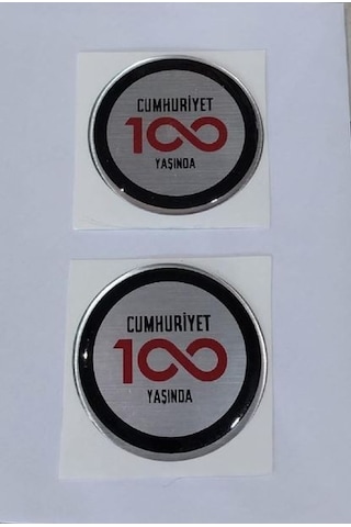 Fiat - Egea -Cross -Doblo - Fiorino  Cumhuriyet 100 Yaşında Silikon Logo 2 Adet