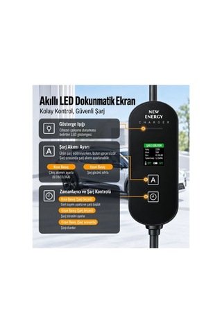 Ev Şarj Cihazı Tip 2 3.5kw 10m Taşınabilir Elektrikli Araç Cihazı
