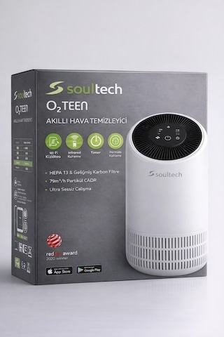Soultech O2teen Akıllı Hava Temizleyici Hepa 13 Filtre Wi-fi Uygulama Kontrollü Ultra Sessiz