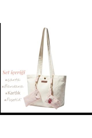 Atolyee.zuzu Evden Çıkmadan Önce Seti Köpek & Kedi Bandanası + Dışkı Poşeti Çantası + Kart Cebi