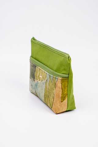 Fabric Craft Bag El Çantası Fermuarlı Çok Amaçlı Yeşil