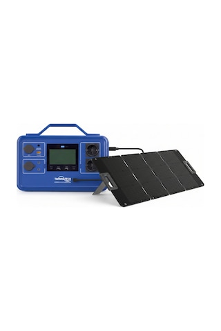 Tommatech 1200w Taşınabilir Güç Kaynağı + 100w Katlanır Güneş Paneli