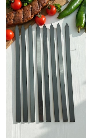 10 Adet Adana Kebap Beyti Şişi En 2.5 Cm,boy 60 Cm,kıyma Şişi
