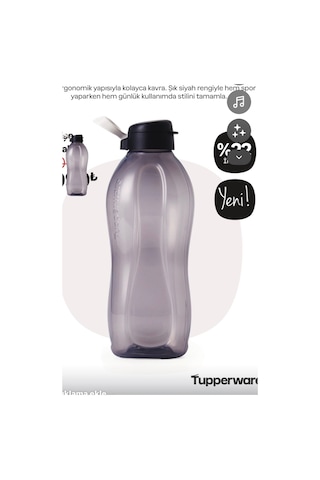 Tupperware Eco Şişe 2 Litre Siyah Tupperware Eco Şişe 2 Litre Siyah