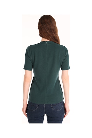 Colin's Colins Dar Kesim Yarım Balıkçı Yaka Yeşil Kadın Tshirt K.kol Cl1065127 Koyu Yeşil