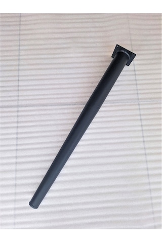 4 Adet-60cm Metal Konik Ayak-masa Ayağı-siyah Renk Çap: 5,1cm