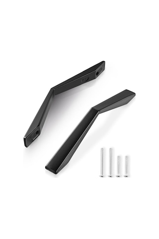 10 Adet Mutfak Dolabı Kulpu Mutfak Kapı Kulpu Siyah Alüminyum Alaşımlı Mobilya Kulpu Vidalarla Mutfak Mobilya Dekorasyonu İçin