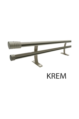 Perdemix 20 Mm Kornişli Dekoratif Alüminyum Çift Raylı Rustik  Perde Askısı