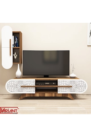 Variant Defne Tv Ünitesi Tv Sehpası ( Ceviz - Beyaz )