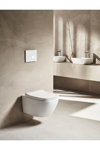 Turavit LN5610 Luna Rimout Kanalsız Asma Klozet Nkp Yavaş Kapak