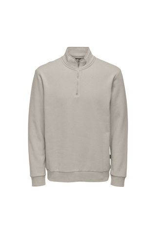 Only & Sons Onsceres Half Zıp Sweat Noos Erkek Gri Sweatshirt - 22019055 Gri