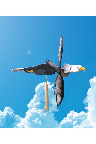 Kartal El Yapımı Ahşap Rüzgar Gülü Dış Mekan Dekoru