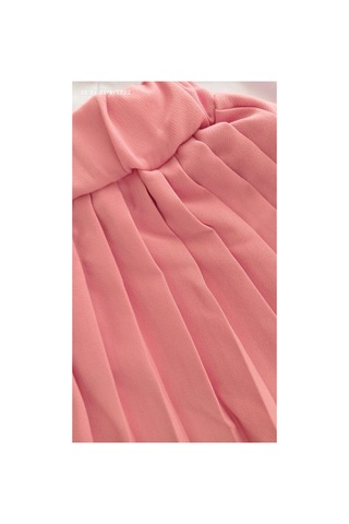 Azra Fiyonk Desenli Gömlek Etek Takım Pembe