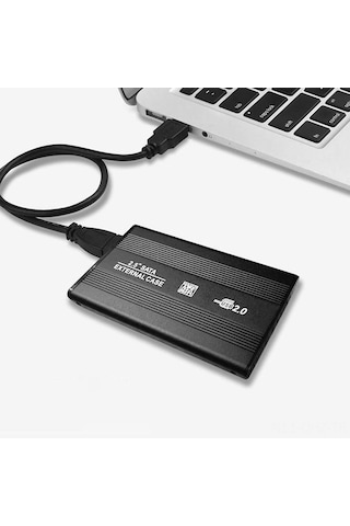 Aubyhe 2.5 İnç Sata Usb2.0 Dış Disk Kutusu, Alüminyum Kasa, 480mbps Hız, Windows/mac Uyumlu, Gümüş
