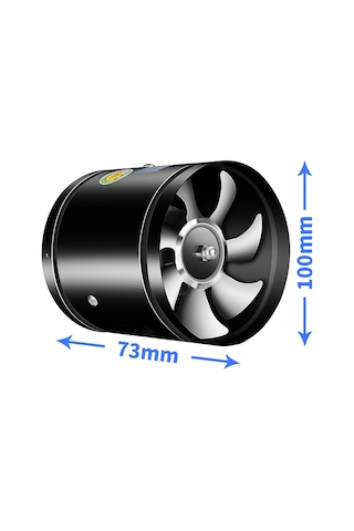Düşük Gürültülü Yuvarlak Inline Güçlendirme Kanal Fanı, Mutfaklar, Banyolar, Restoranlar, Süpermarketler İçin Egzoz Havalandırma Fanı Siyah