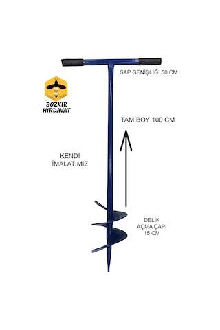 Manuel Toprak Burgusu Ağaç Fidan Çit Direği Dikme Aparatı
