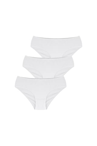 Penti Optik Beyaz Cover 3lü Pamuklu Slip Külot