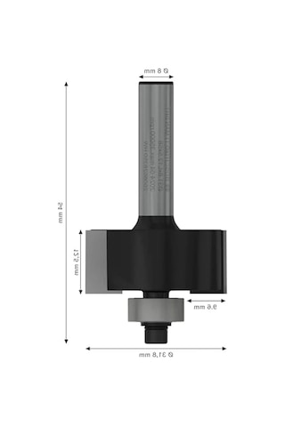 Falzfraeser Aksesuarı, 8 Mm Kalınlık, 350 Mm Uzunluk