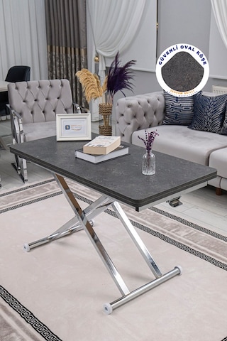 Home Üst Tabla Mdf Kartal Oval Köşe Alt Krom