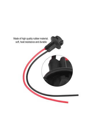 Kosona T10 Fari Ampul Soketi, Kauçuk Malzeme, Isı Dayanıklı, Kolay Kurulum, Siyah, 2 Adet - Araç, Motosiklet Için